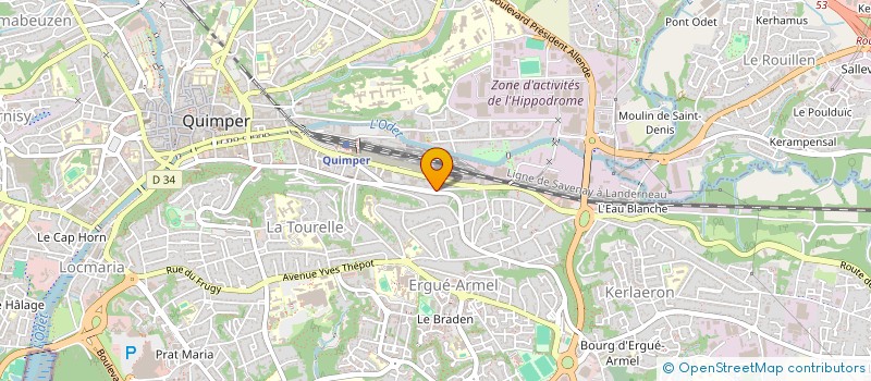 localisation de l'entreprise EGQ à QUIMPER