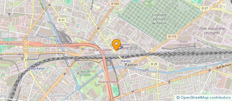 localisation de l'entreprise EGRISE MILLION à PANTIN