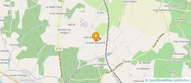 localisation de l'entreprise EGS 17  COUX