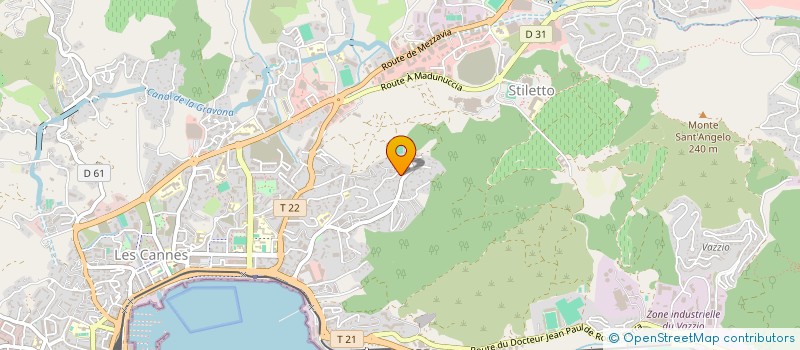 localisation de l'entreprise EGS à AJACCIO