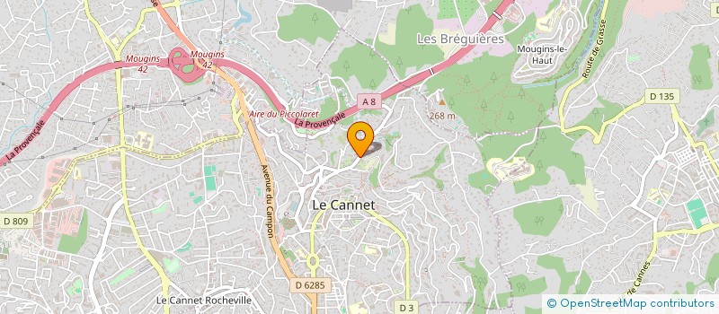 localisation de l'entreprise EGS ACTWINGS à LE CANNET