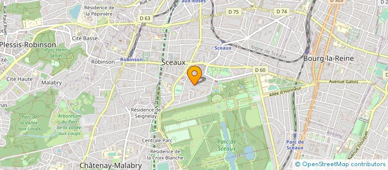 localisation de l'entreprise EGS ELAN GYMNIQUE SCEEN à SCEAUX
