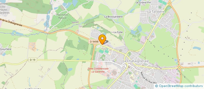 localisation de l'entreprise EGT INVEST à LA CHATAIGNERAIE