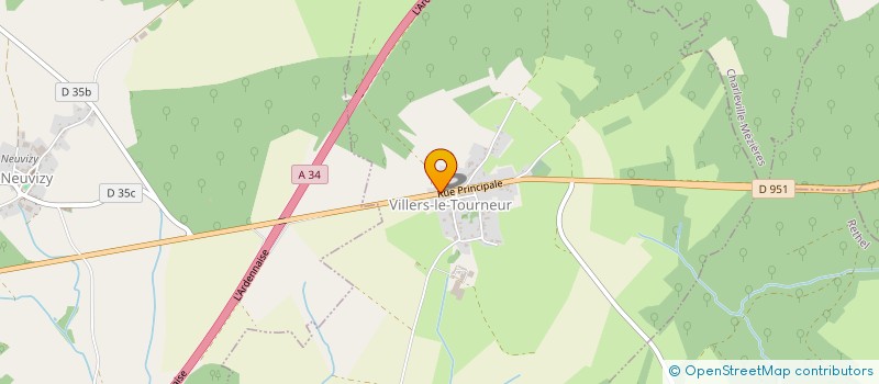 localisation de l'entreprise EGUETHER-DUROY  VILLERS-LE-TOURNEUR