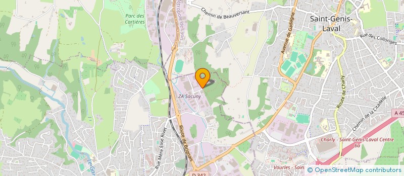 localisation de l'entreprise EGV  BRIGNAIS