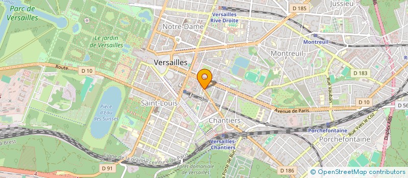 localisation de l'entreprise EGV STATION SHELL à VERSAILLES