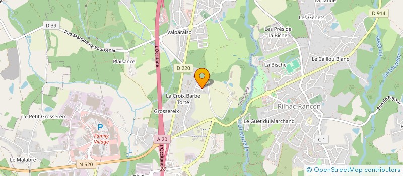 localisation de l'entreprise EH à LIMOGES