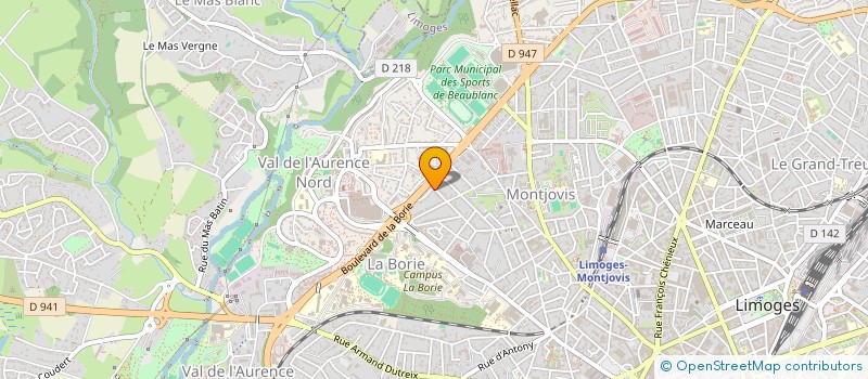 localisation de l'entreprise EH FINANCEMENT à LIMOGES