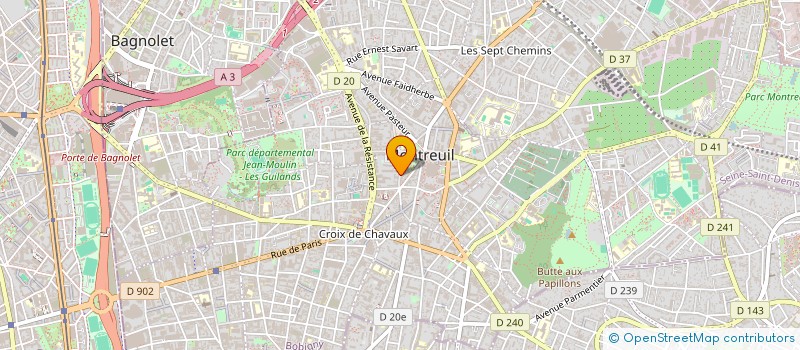 localisation de l'entreprise EH INVEST à MONTREUIL
