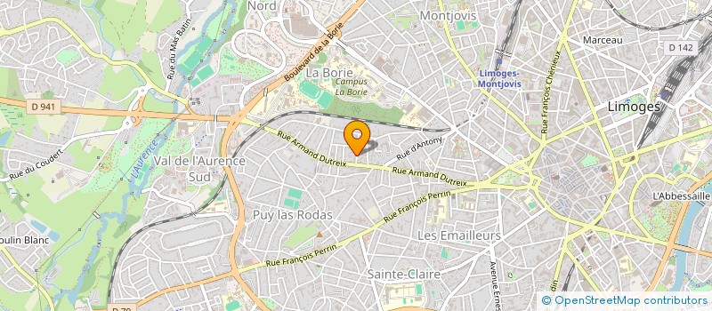 localisation de l'entreprise EHBR à LIMOGES