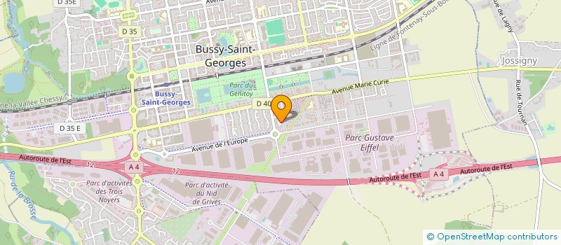 localisation de l'entreprise EHDV  BUSSY-SAINT-GEORGES