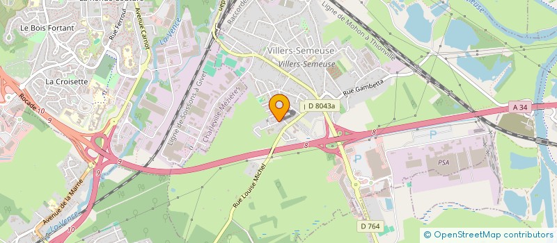 localisation de l'entreprise EHFA  VILLERS-SEMEUSE