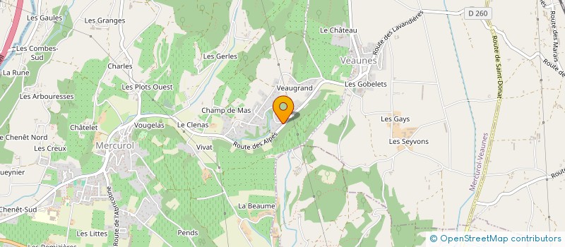 localisation de l'entreprise EHM INFORMATIQUE  MERCUROL-VEAUNES