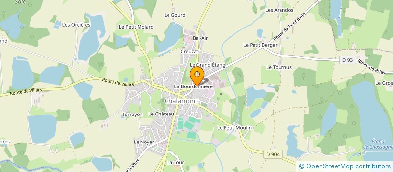 localisation de l'entreprise EHO à CHALAMONT