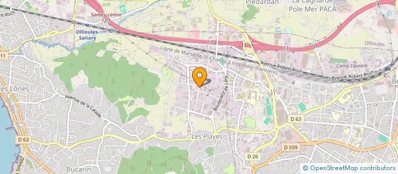 localisation de l'entreprise EHON, ATELIER D'ARTS VISUELS à SIX-FOURS-LES-PLAGES