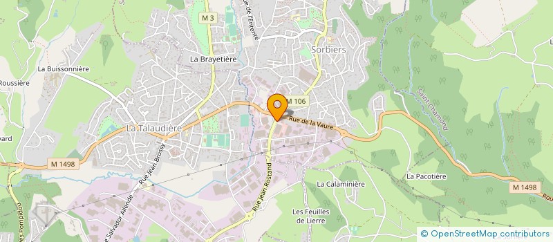 localisation de l'entreprise EHOP  SORBIERS