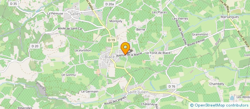 localisation de l'entreprise EHPAD COURAJOD à BLACE