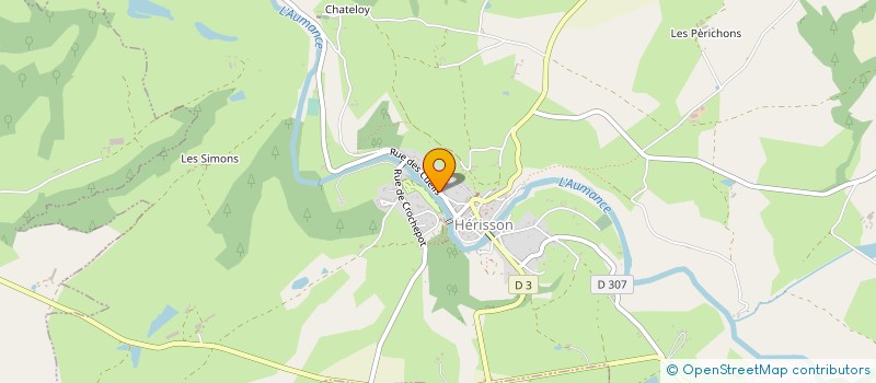 localisation de l'entreprise EHPAD D'HERISSON à HERISSON