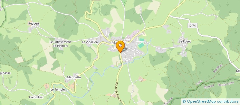 localisation de l'entreprise EHPAD ENTRE CHAMPS ET FORETS à MARLHES