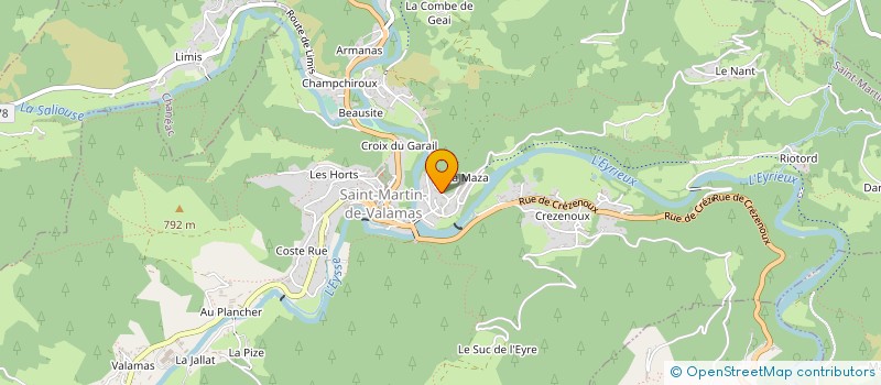 localisation de l'entreprise EHPAD LA CERRENO à SAINT-MARTIN-DE-VALAMAS