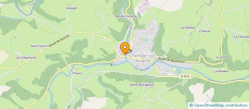 localisation de l'entreprise EHPAD LE CHANT DES RIVIERES à CHAMBON-SUR-VOUEIZE