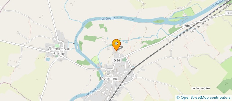 localisation de l'entreprise EHPAD LES BORDS DE SARTHE à MORANNES SUR SARTHE-DAUMERAY