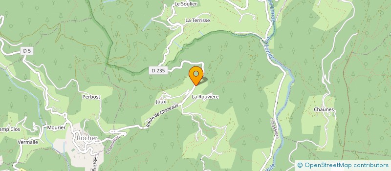 localisation de l'entreprise EHPAD LES CEDRES  ROCHER