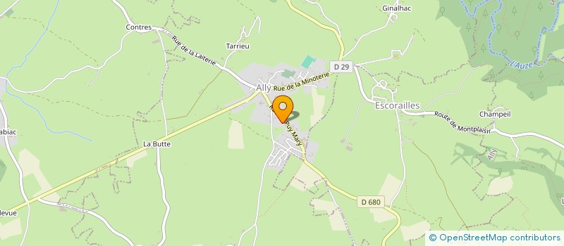 localisation de l'entreprise EHPAD LES CHAMPS FLEURIS à ALLY