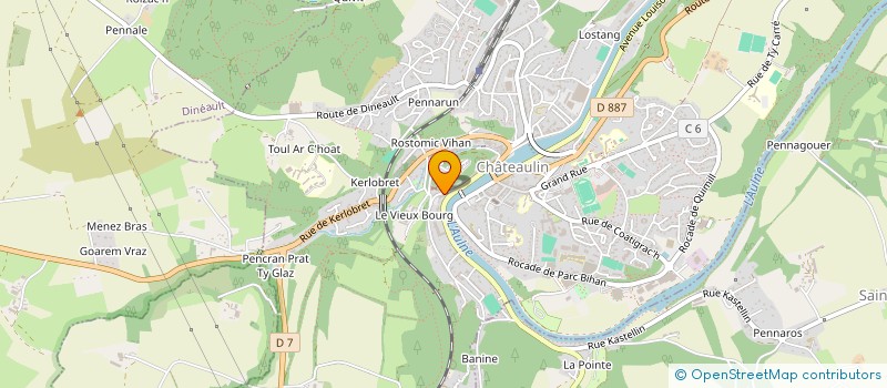 localisation de l'entreprise EHPAD LES COLLINES BLEUES à CHATEAULIN