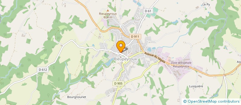 localisation de l'entreprise EHPAD LES GENETS D'OR DU SEGALA à RIEUPEYROUX