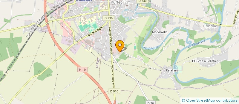 localisation de l'entreprise EHPAD LES JARDINS D'ANTAN à RUFFEC
