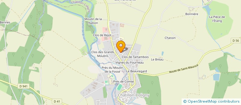 localisation de l'entreprise EHPAD LES JARDINS DE SIDO à CHATILLON-COLIGNY