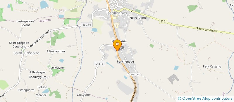 localisation de l'entreprise EHPAD LES MARRONNIERS à CASTILLONNES