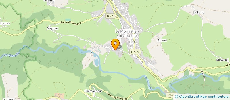 localisation de l'entreprise EHPAD LES TERRASSES DE LA GAZEILLE  LE MONASTIER-SUR-GAZEILLE
