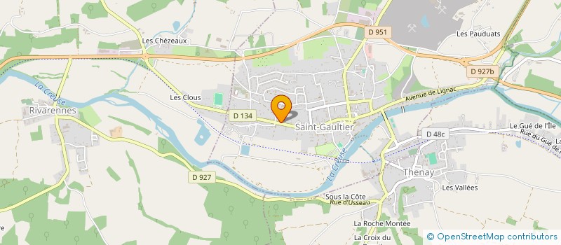 localisation de l'entreprise EHPAD SAINT GAULTIER à SAINT-GAULTIER
