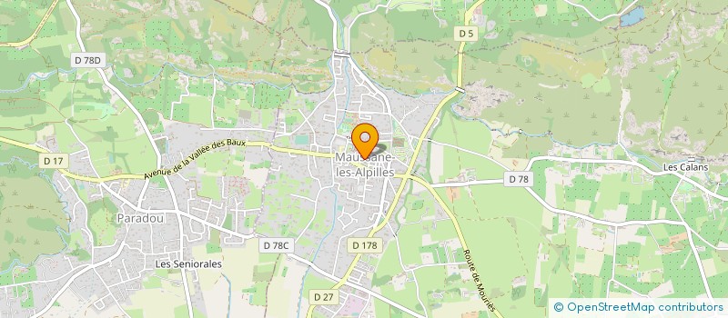 localisation de l'entreprise EHPAD VALLEE DES BAUX  MAUSSANE-LES-ALPILLES