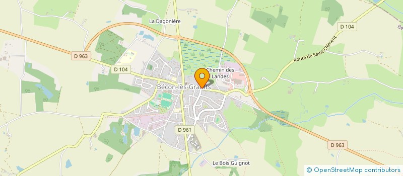 localisation de l'entreprise EHPAD YVON COUET à BECON-LES-GRANITS