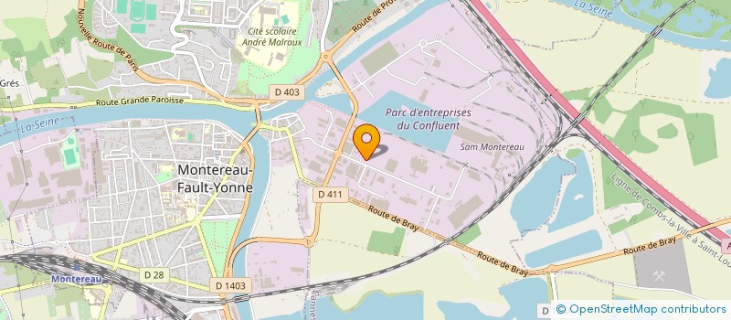 localisation de l'entreprise EHS ALIMENTATION à MONTEREAU-FAULT-YONNE