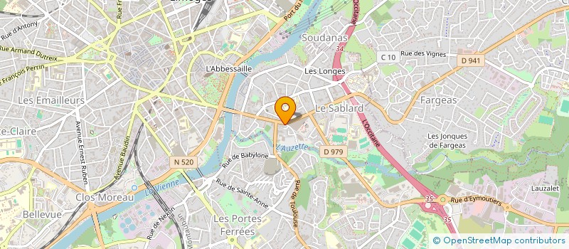 localisation de l'entreprise EHT SARL à LIMOGES