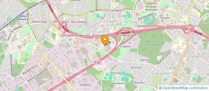 localisation de l'entreprise EHTRACE à PESSAC