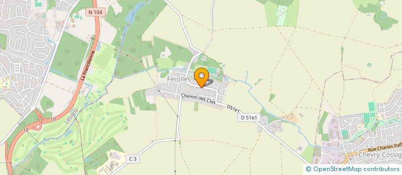 localisation de l'entreprise EI CLEAN  FEROLLES-ATTILLY