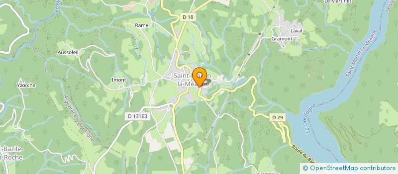 localisation de l'entreprise EI FURNITURE à ARGENTAT-SUR-DORDOGNE