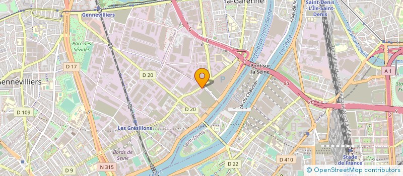 localisation de l'entreprise EI SOLUTIONS à GENNEVILLIERS
