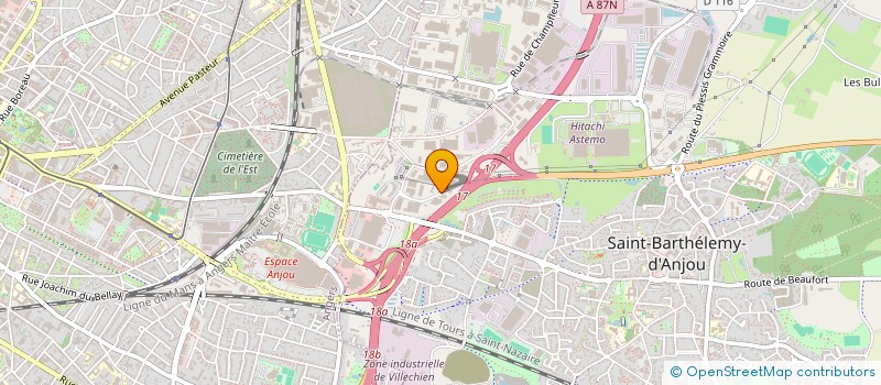 localisation de l'entreprise EI2S  SAINT-BARTHELEMY-D'ANJOU