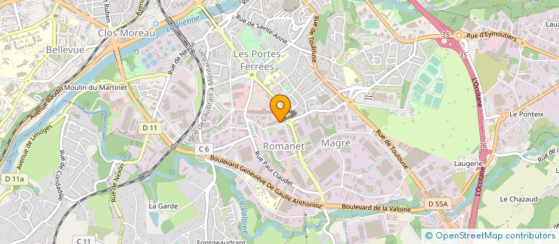 localisation de l'entreprise EIFFAGE CONSTRUCTION LIMOUSIN à LIMOGES