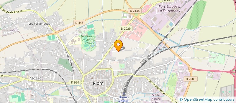 localisation de l'entreprise EIFFAGE ENERGIE INFRASTRUCTURES LOIRE AUVERGNE  RIOM