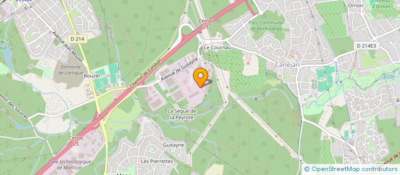 localisation de l'entreprise EIFFAGE ENERGIE SYSTEMES - ENERGIES RENOUVELABLES AQUITAINE à CANEJAN