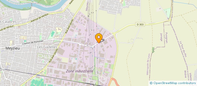 localisation de l'entreprise EIFFAGE ENERGIE SYSTEMES - TRANSPORT MOBILITE CENTRE EST  JONAGE