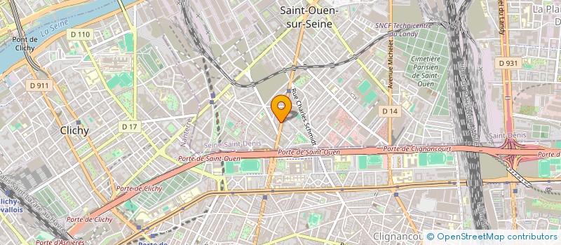 localisation de l'entreprise EIFFAGE ENERGIE SYSTEMES - WETEC  SAINT-OUEN-SUR-SEINE