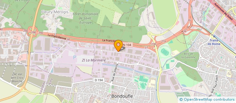 localisation de l'entreprise EIFFEL 16 à BONDOUFLE